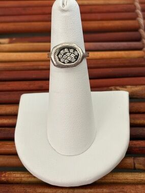 Silpada Cubic Zirconia Sterling Silver Ring Size 5